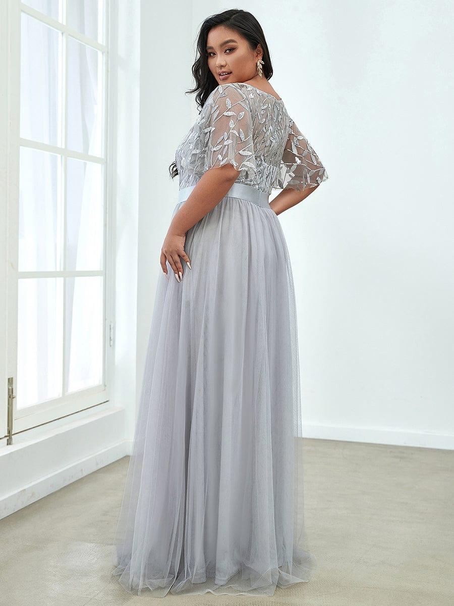 ever SAPHIR|Women's A-Line Short Sleeve Embroidery Floor Length Wedding Guest Dresses - Image 39