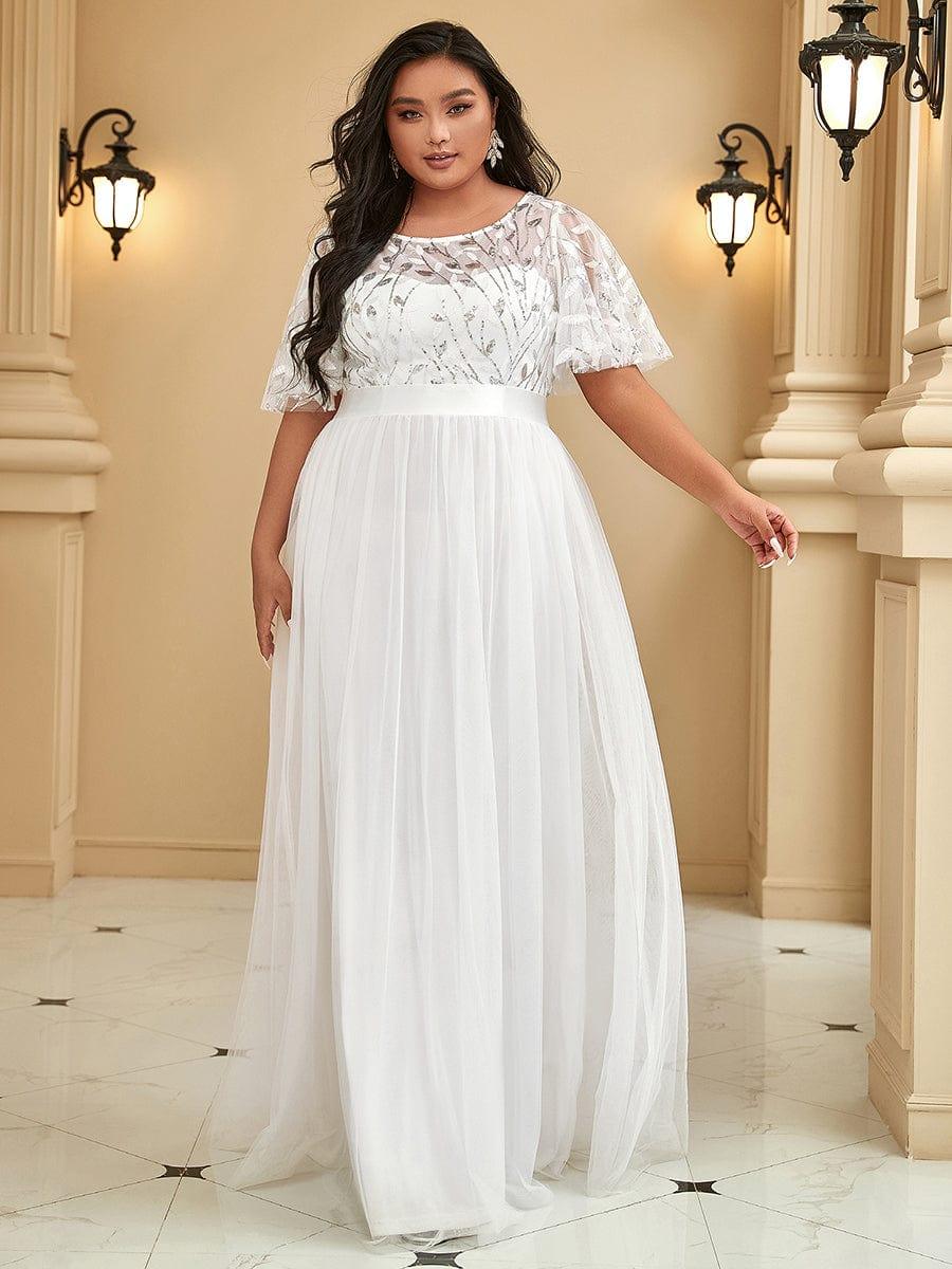 ever SAPHIR|Women's A-Line Short Sleeve Embroidery Floor Length Wedding Guest Dresses - Image 54