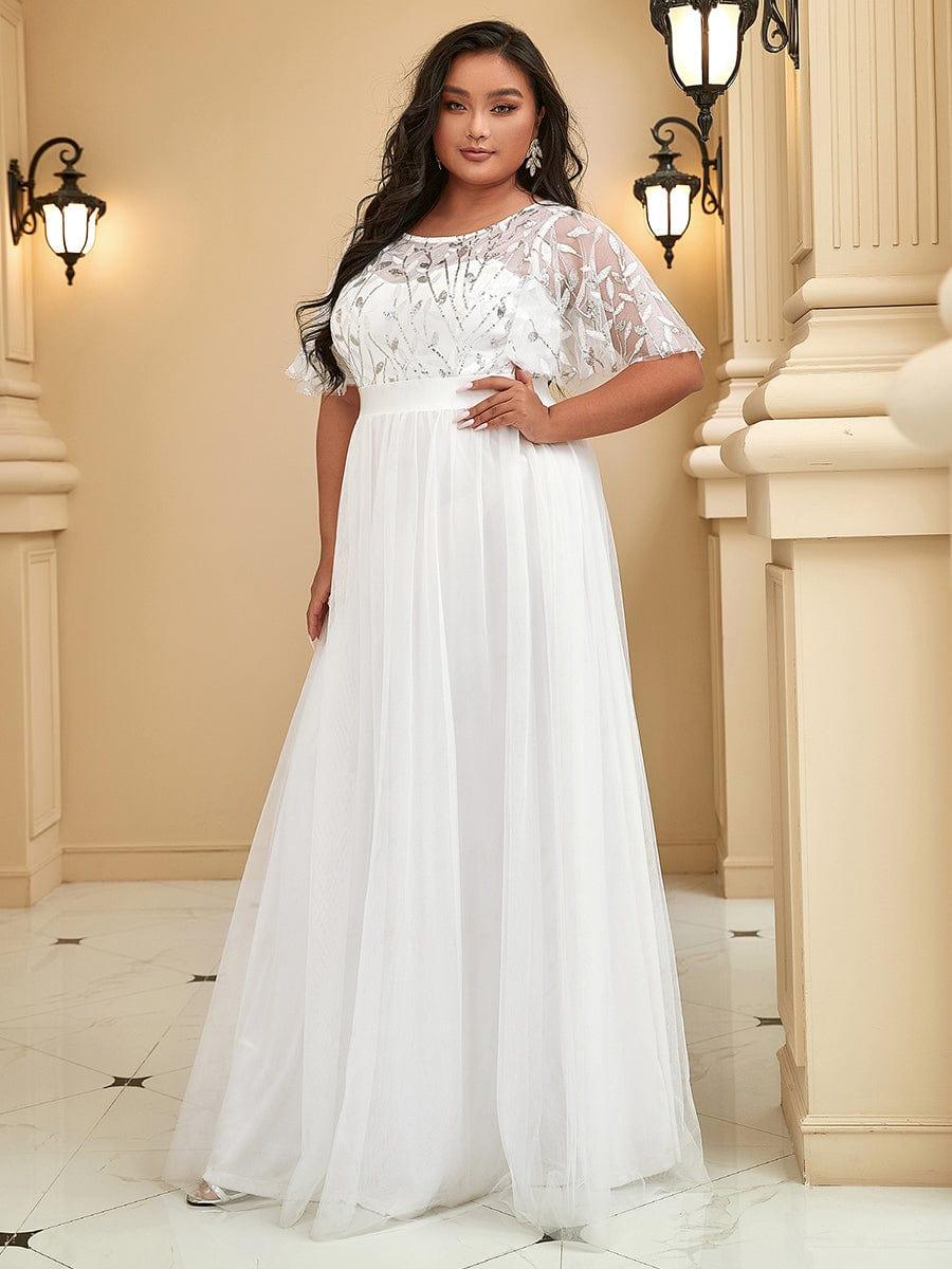 ever SAPHIR|Women's A-Line Short Sleeve Embroidery Floor Length Wedding Guest Dresses - Image 57