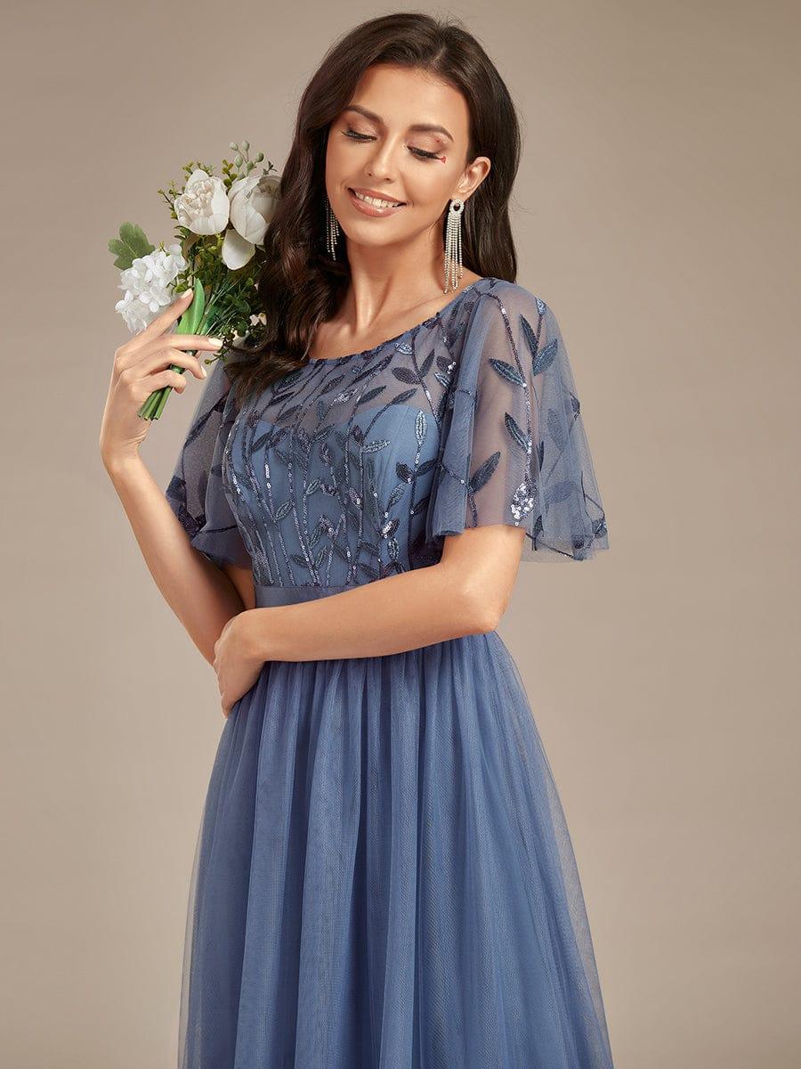 ever SAPHIR|Women's A-Line Short Sleeve Embroidery Floor Length Wedding Guest Dresses - Image 67