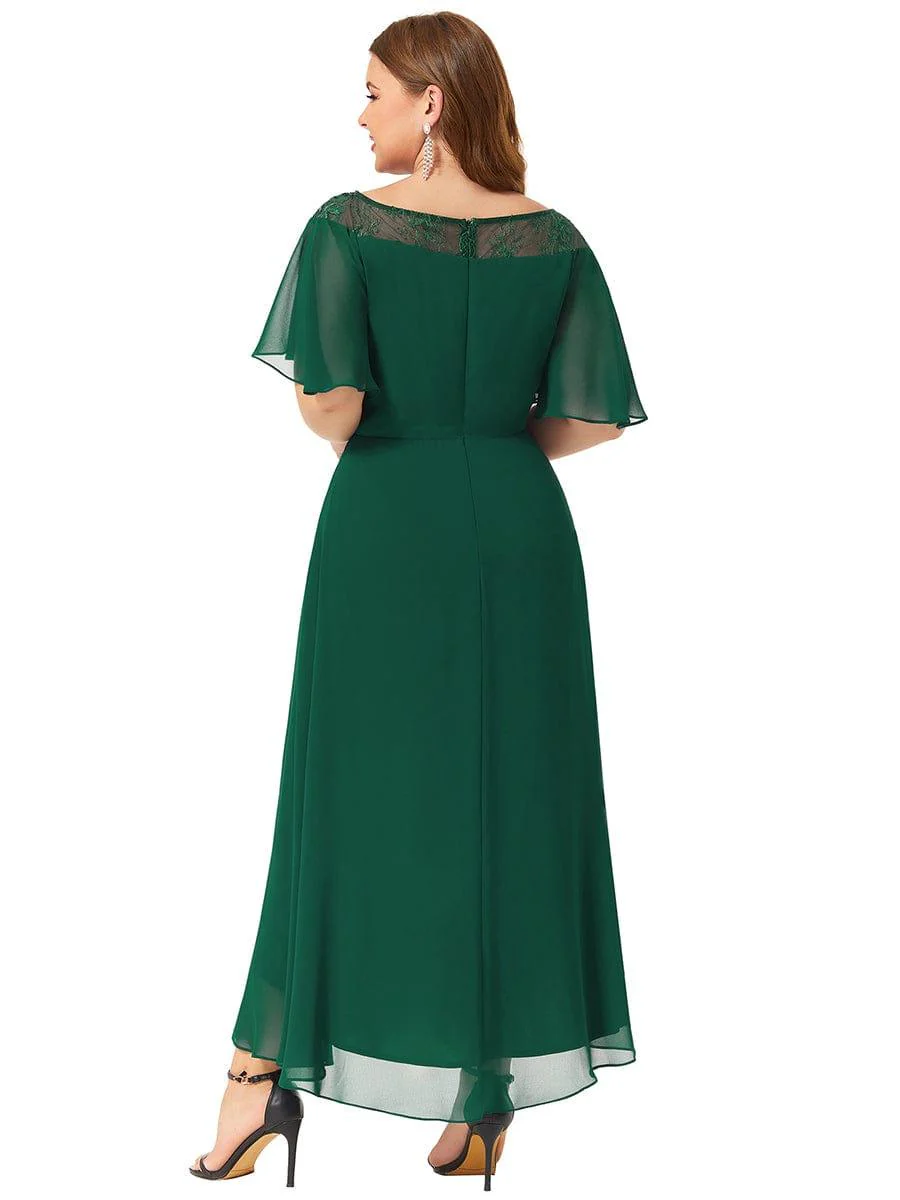 Women's Casual Boat Neck A-Line Midi Dress with Irregular Hem(Final Sale) - Image 32