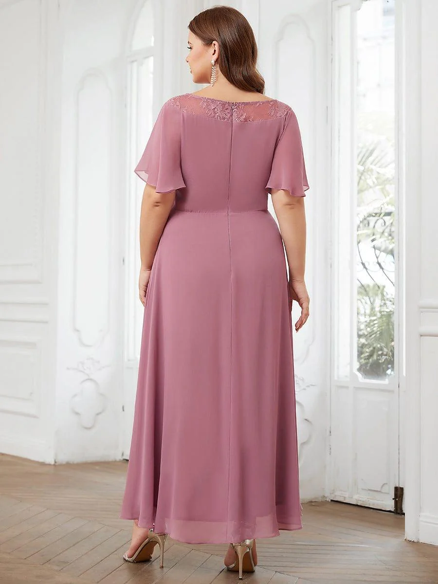 Women's Casual Boat Neck A-Line Midi Dress with Irregular Hem(Final Sale) - Image 39