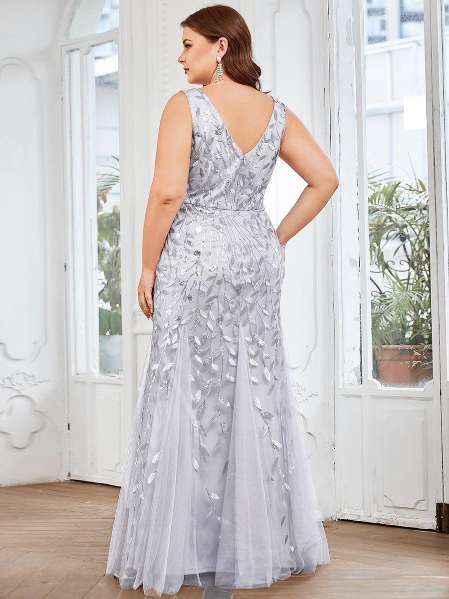 ever ORIEL|Women's Double V-Neck Fishtail Sequins Wedding Guest Dress - Image 17