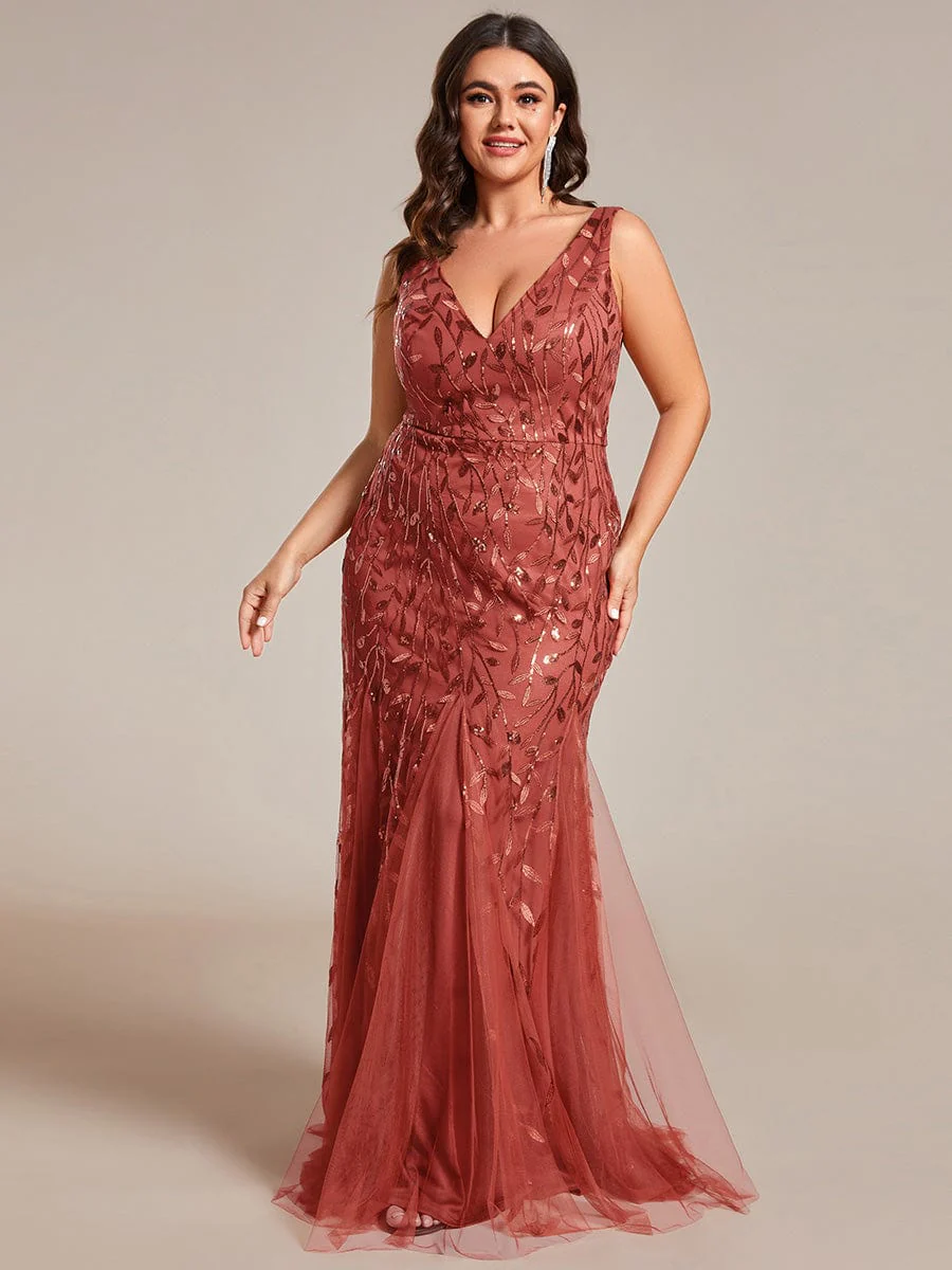 ever ORIEL|Women's Double V-Neck Fishtail Sequins Wedding Guest Dress - Image 88