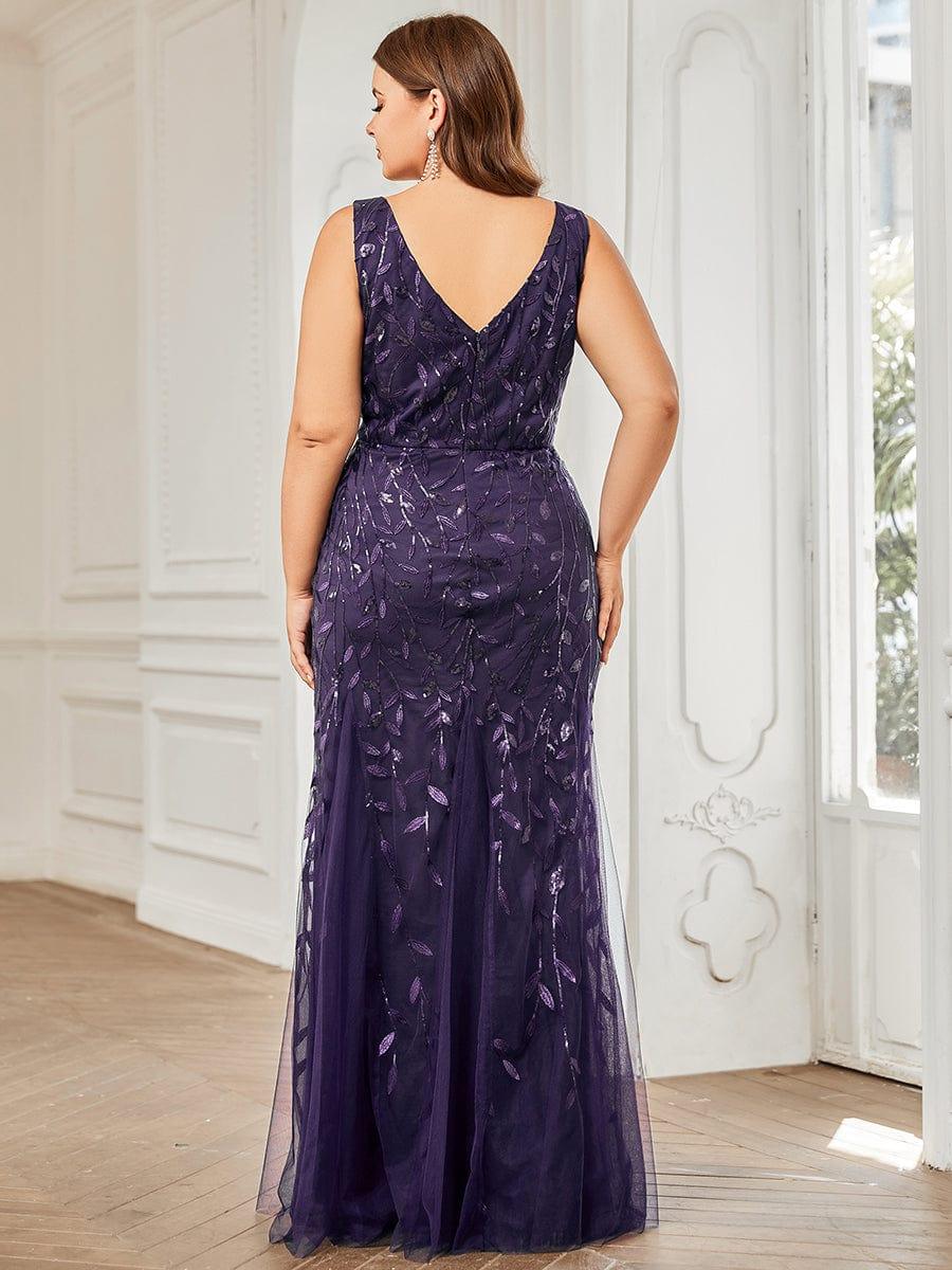 ever ORIEL|Women's Double V-Neck Fishtail Sequins Evening Dress - Image 72