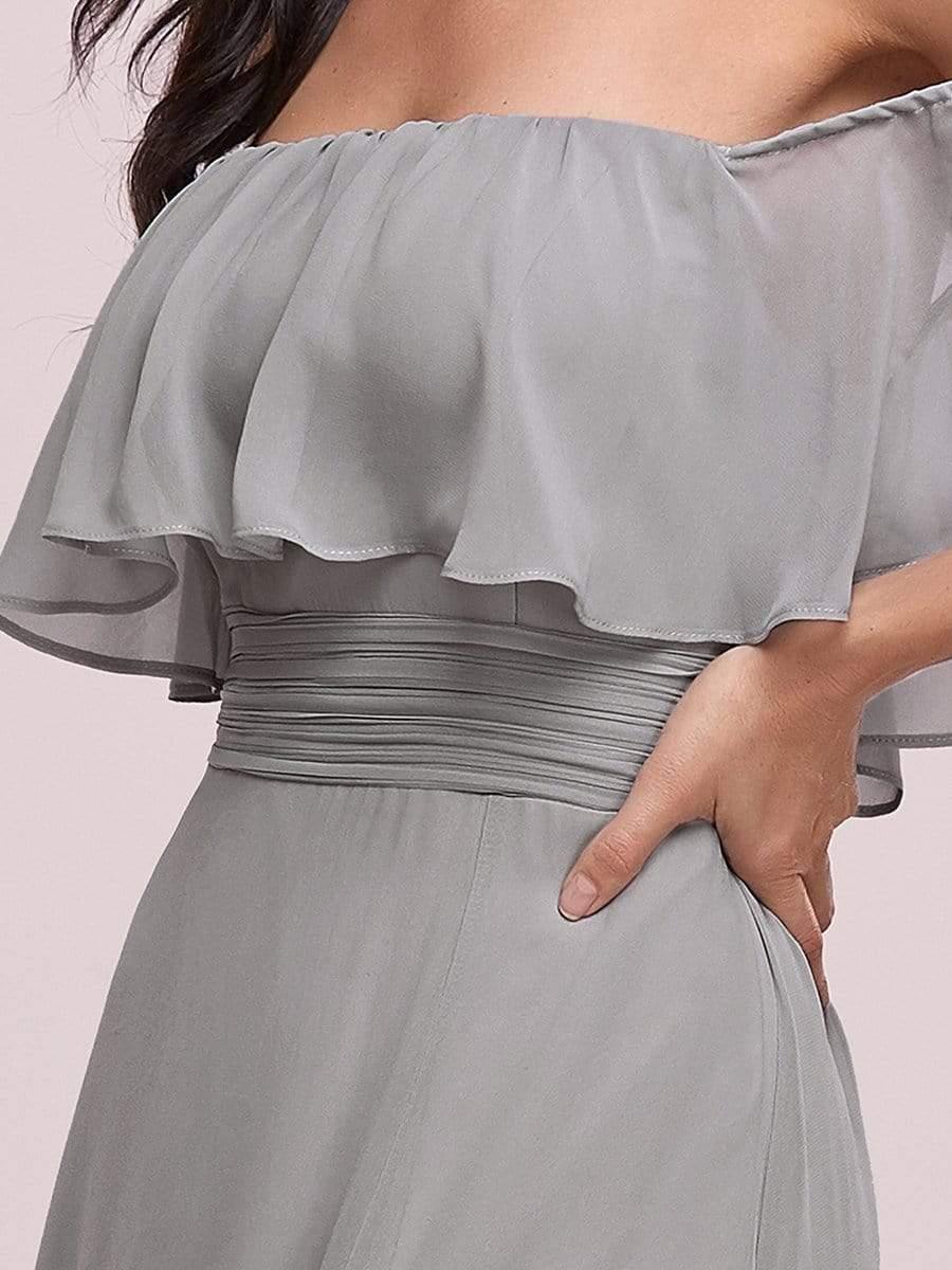 ever ¨¦MILE|Women's Off-The-Shoulder Ruffle Thigh Split Wedding Guest Dresses - Image 120