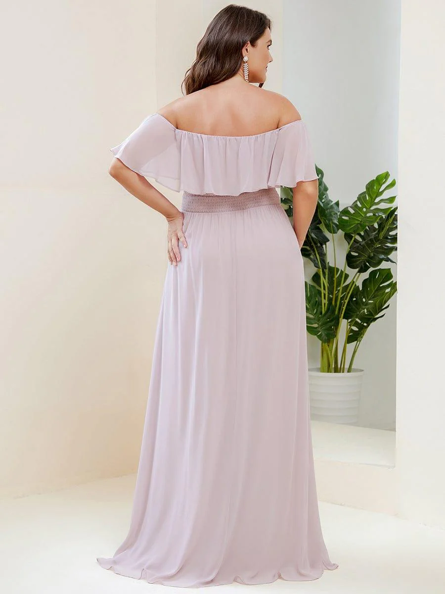 ever ¨¦MILE|Women's Off-The-Shoulder Ruffle Thigh Split Wedding Guest Dresses - Image 72