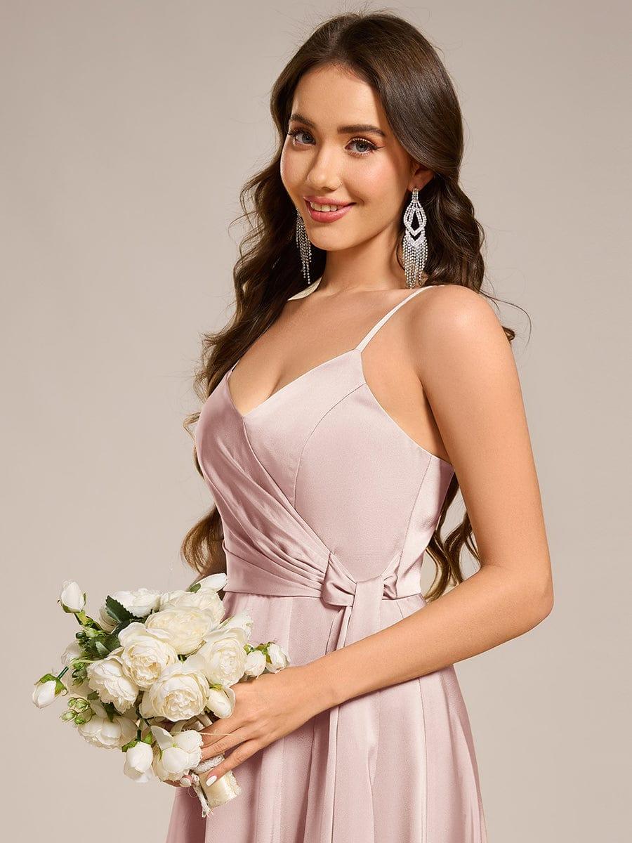 ever IYLA|Wrap-Style Maxi Spaghetti Strap Satin Evening Dress - Image 24